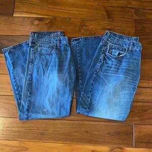 2 Men’s 33x30 Old Navy Loose Fit Distressed Jeans